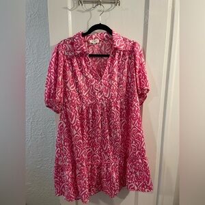 Pink Patterned Dress